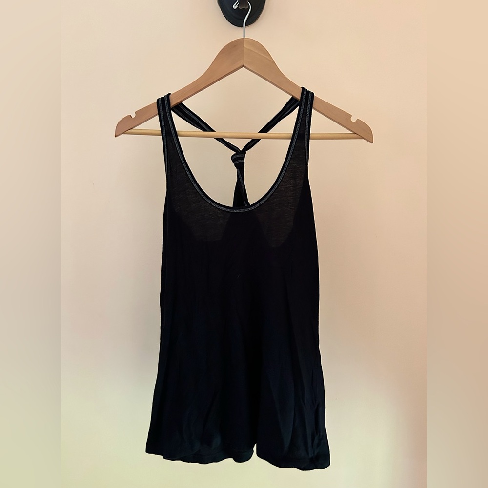 Old Navy Black Twist-Back Tank Top | Size XS | Yoga Athletic Tank